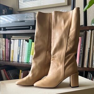 Dear Frances Bucket Boot in Tan Heeled Boots Size 40